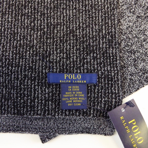 Polo Ralph Lauren 1967 Varsity Scarf Beanie Hat Set NWT RL Merino Wool - Picture 6 of 8